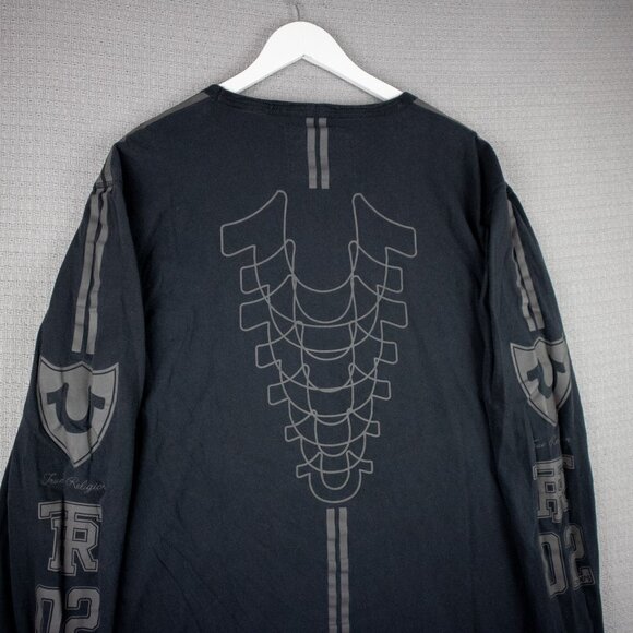True Religion Logo Longsleeve Stripped XXXL - Picture 3 of 6